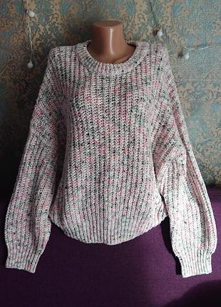 Красивый теплый свитер большой размер батал 52/54 кофта джемпер