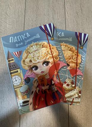 Папки для зошитів, зошити  17 шт