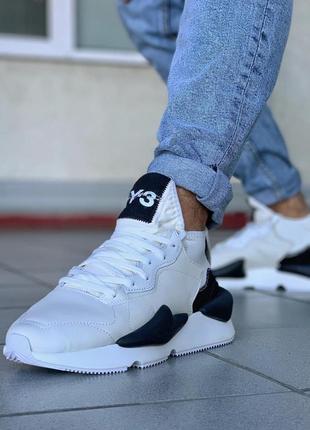 Мужские кроссовки adidas y-3 black/white10 фото