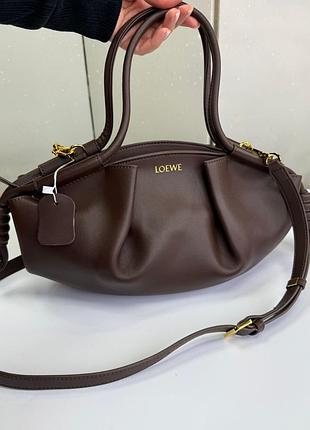 Шкіряна сумка пельмень із ручками