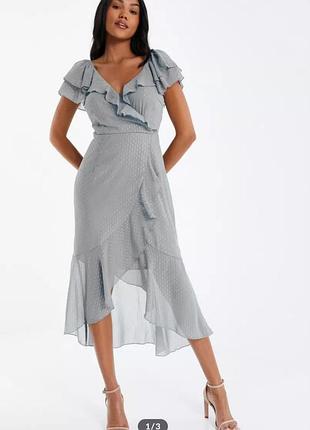 Женское платье миди красивое платье quiz s 36