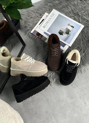 Жіночі зимові уггі - черевики натуральна замша арт25732