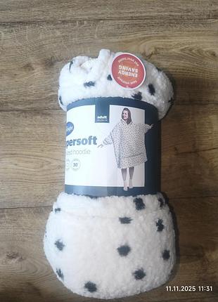 Толстовка silentnight supersoft oversize для дорослих з капюшоном нова