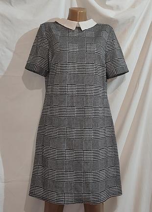 Платье платье в клетку с воротником (8.11)