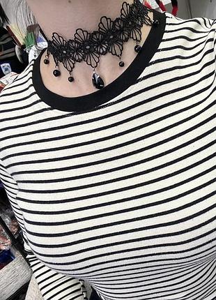 Чокер кружевной с камнями, чёрный