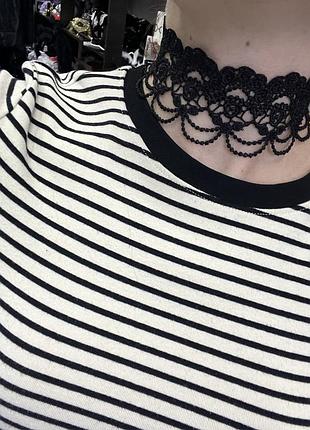 Чокер кружевной чёрный