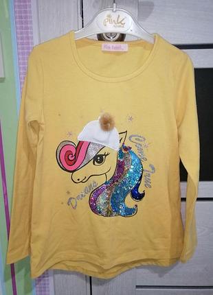 Реглан свитшот с единорогом с подсветкой