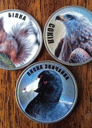 5 коп. новая серия " природа украины". лот 3 шт.