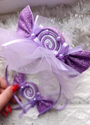 Комплект конфеты обруч конфета конфета лаванда светло фиолетовый лиловая
