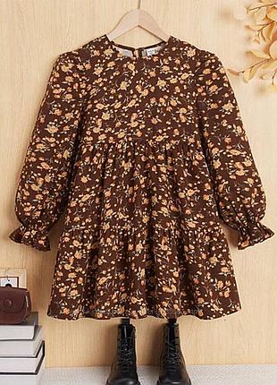 Неймовірна стильна якісна сукня в квіточку на дівчинку 4р shein