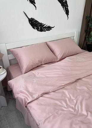 Постельное белье фланель сатин premium розовый (полуторный,двуспальный,евро,симейный)