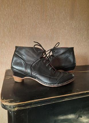 Черные кожаные ботинки neosens, по щиколотку. на шнуровке, испания, оригинал, винтаж, 38
