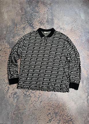 Лонгслив поло obey монограма розмір хл оверсайз