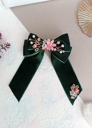 Праздничный бархатный бант