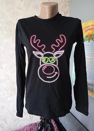 Новогодний реглан с оленями