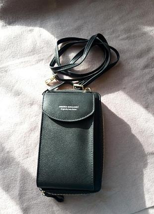 Кошелек женский baellerry n8591 с отделением для телефона на длинном ремешке