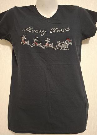 Футболка женская, новогодняя gildan softstyle