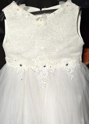 Праздничное платье новогоднее снежинка