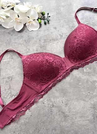 Бордовий бюстгальтер без кісточок hunkemoller