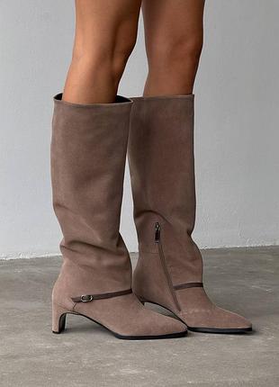 Sale premium! женские бежевые сапоги демисезонные деми сапоги на флисе весна осень