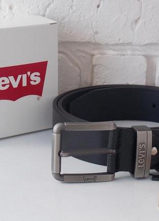Ремень мужской кожаный levis + коробка