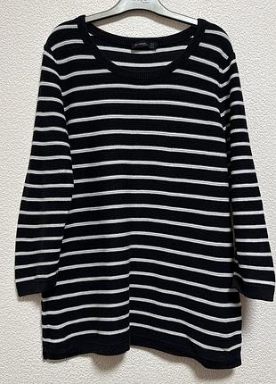 Класичний чорно-білий смугастий джемпер (тільник)!