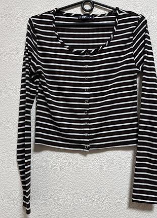 Трендовий кроп-кардиган (кофта) в рубчик fb sister