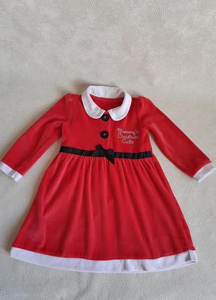 Новогоднее платье 18-24м george