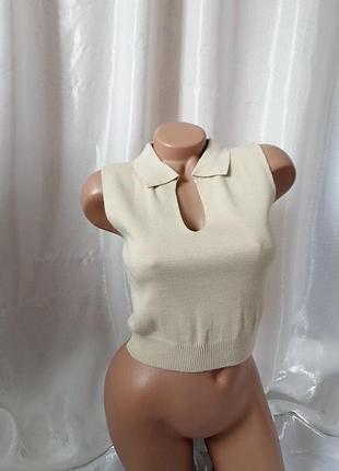 Майка топ вязаная жилетка