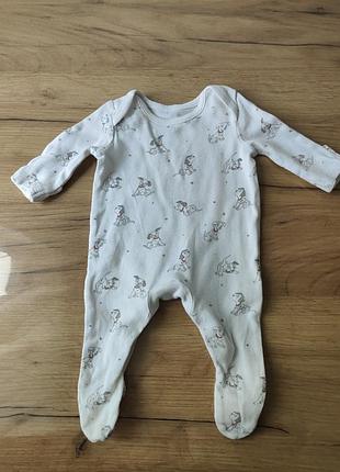 Человечек белого цвета, рост 50-56 см newborn, disney baby