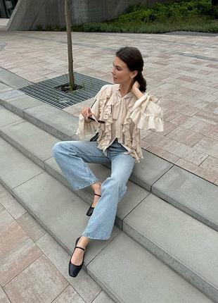 Шифоновая блуза с волнами в стиле бохо