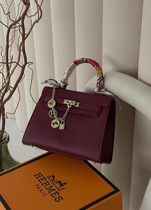 Женская сумка бургунди брендовая кели