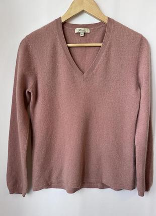 Рожевий кашеміровий джемпер светер 100%кашемір