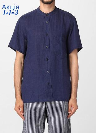 Льон + бавовна сорочка jacamo комір стійка великого розміру