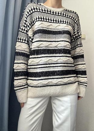 Бавовняний светр оверсайз zara