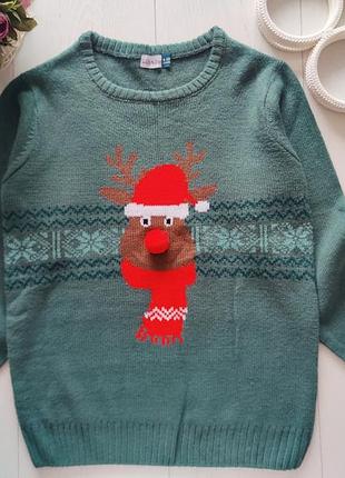 Новый новогодний свитер с оленем артикул: 25188 бренд:
