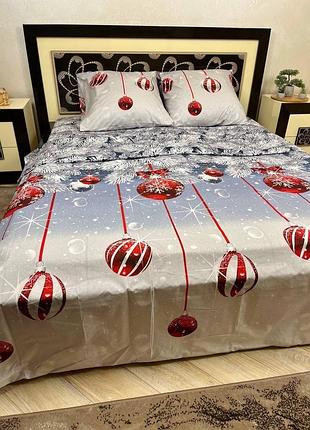 Новорічний комплект постільної білизни . розмір 1,5 сп