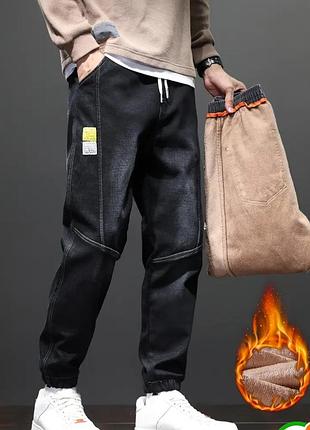 Мужские зимние теплые джинсы