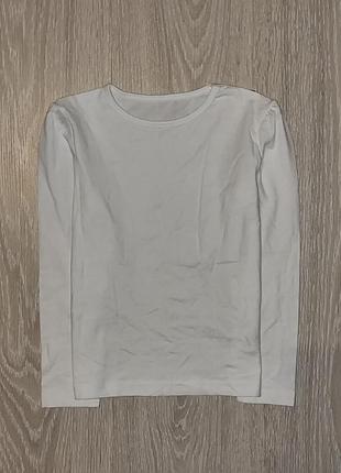 Белый, базовый реглан, лонг george на 5-6 лет