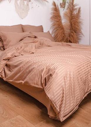 Постельное белье сатин страйп premium кемэл (полуторный,двуспальный,евро,симейный)