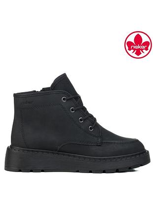 Черевики зимові чорні на танкетці 2003ц