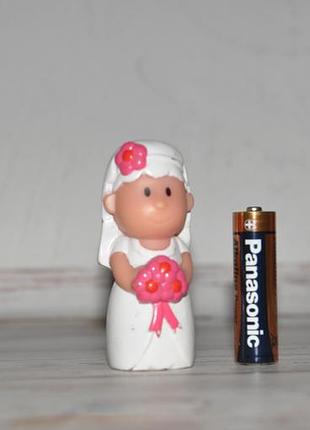 Редкая фирменная фигурка человечек невеста невесистая happy land happyland от elc элс
