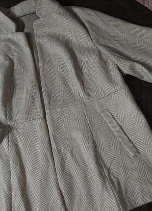 Shein 4xl беж елочка, пиджак полупальто