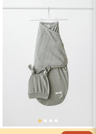 Євро пелюшка на липучках з шапочкою wind,