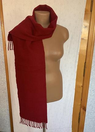 Кашеміровий бордовий шарф,виробництво італія.