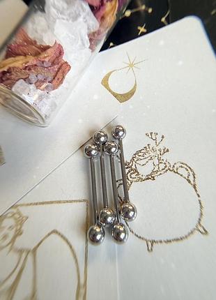 Сережка для пірсингу штанга метал