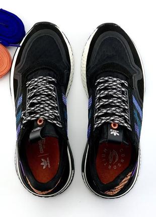 Чоловічі кросівки adidas zx 500 black/blue5 фото