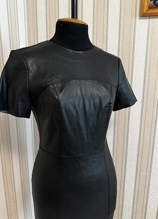 Шкірянна жіноча сукня