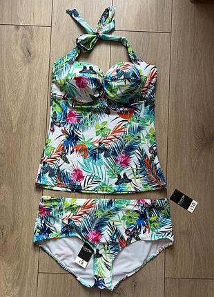 Неймовірно гарний та стильний жіночий роздільний купальник 👙 з чашечками танкіні george 12/40