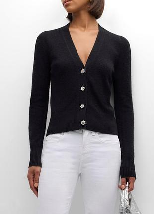Кардиган zebra размер l черная кофта женская на пуговицах вискоза